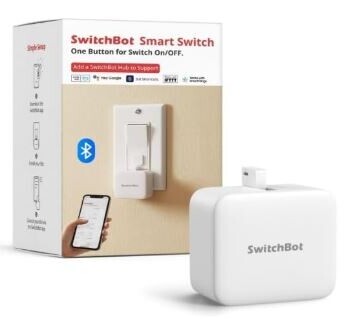 SwitchBot button pusher for automating existing switches and coffee makers with app control